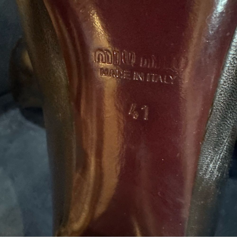 1990s Miu Miu Black High Heels. Size 41 - Picture 7 of 15